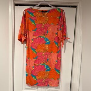 Trina Turk Vibrant Pink and Orange Mini Dress